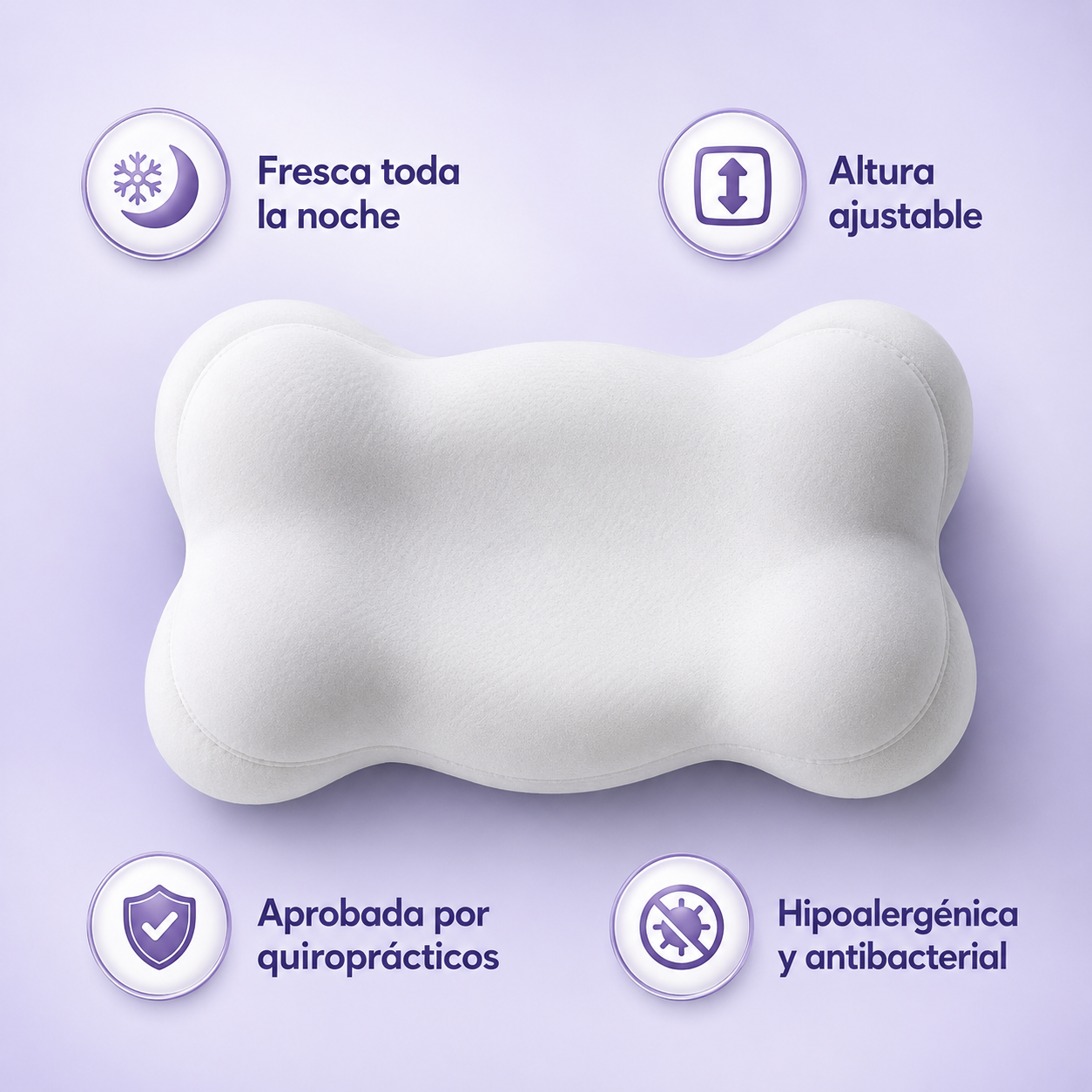 CloudAlign™ Almohada Ortopédica elimina el dolor de cuello.